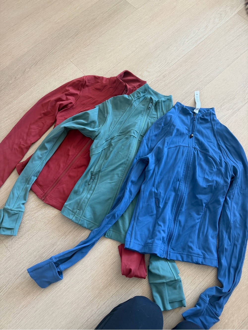 lululemon athletica Jackets in Red, Teal, and Blue